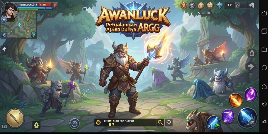 Tampilan gameplay ARPG yang menegangkan dan mendebarkan di AWANLUCK.
