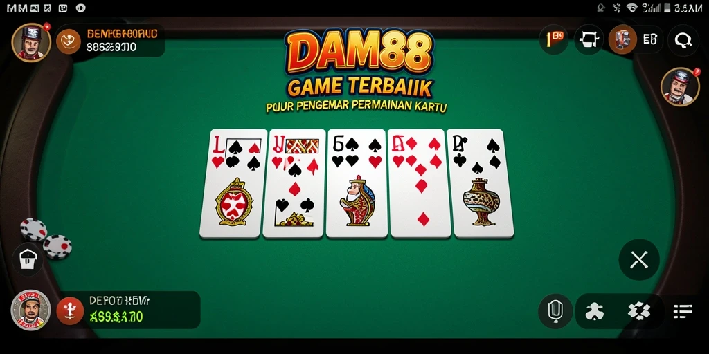 Tampilan gameplay seru dari DAM88 dalam permainan Domino.