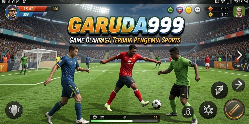 Screenshot GARUDA999 menunjukkan aksi seru pertandingan olahraga.