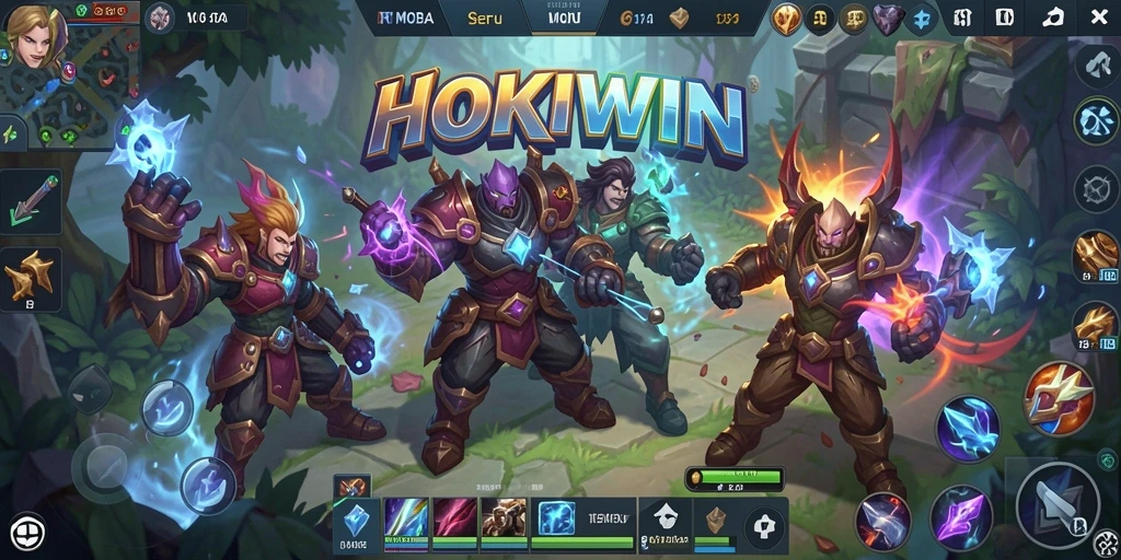 Tampilan gameplay seru dan strategis di HOKIWIN.