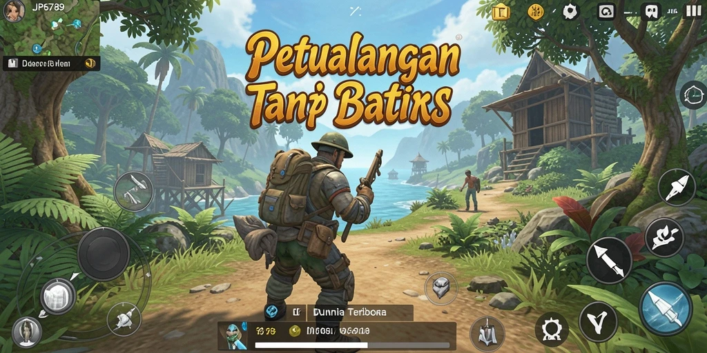 Tangkapan layar menunjukkan aksi seru di dunia terbuka JP6789.