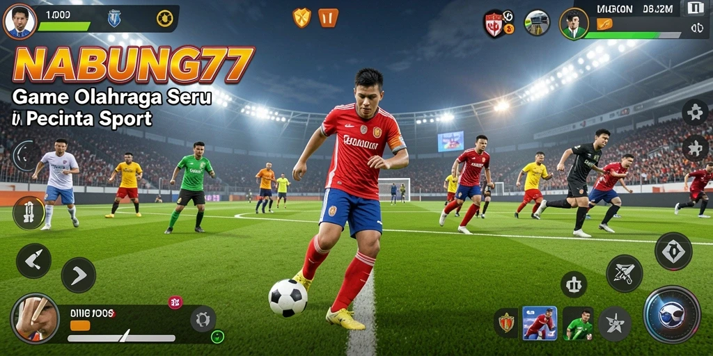 Tampilan gameplay seru NABUNG77 dengan grafik olahraga yang memukau.