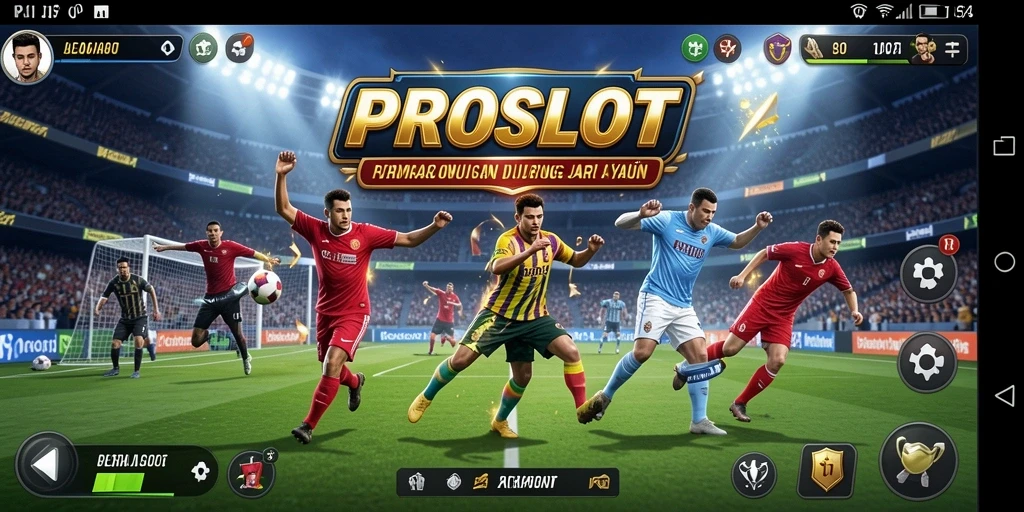 Tampilan menarik dari gameplay olahraga yang mendebarkan.