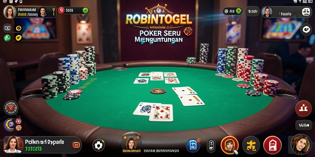 Screenshot gameplay ROBINTOGEL yang menampilkan keseruan permainan Poker.