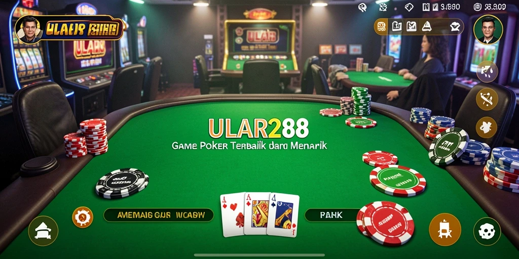 Tampilan menarik dari gameplay Poker di ULAR288.